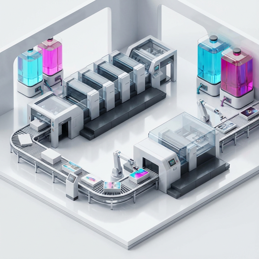 Professional Printing Services Illustration